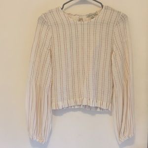 Neutral - ivory long sleeve American Eagle top